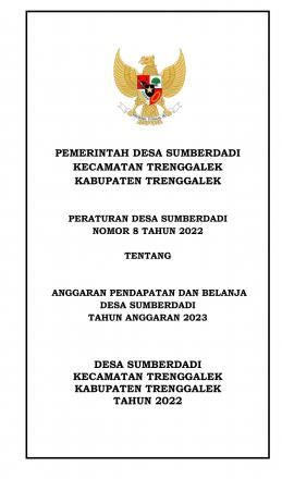 Perdes Nomor 8 Tahun 2022 Tentang APBDes TA 2023